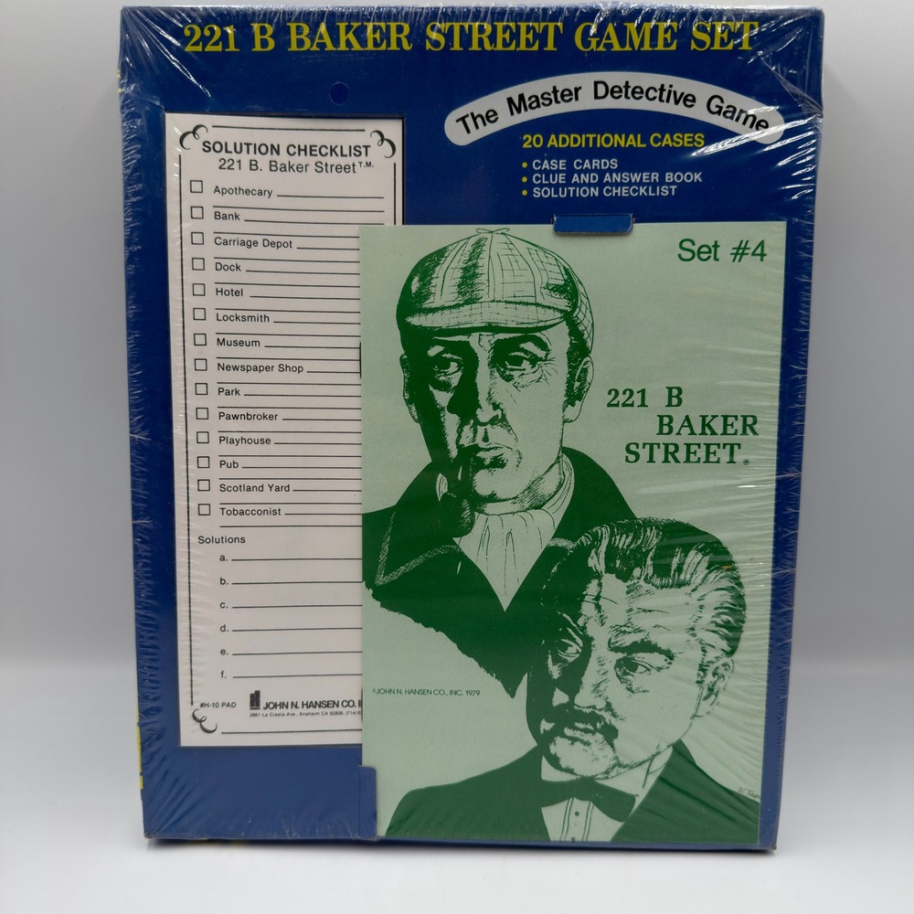 221 B Baker Street Game Set #4 Master Detective Game Expansion Cases 61-80 New
